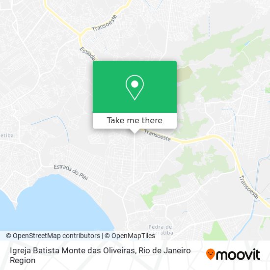 Mapa Igreja Batista Monte das Oliveiras