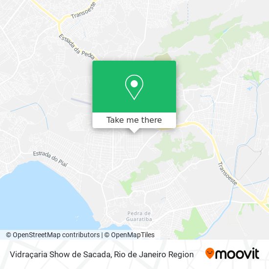 Mapa Vidraçaria Show de Sacada