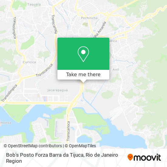 Mapa Bob's Posto Forza Barra da Tijuca