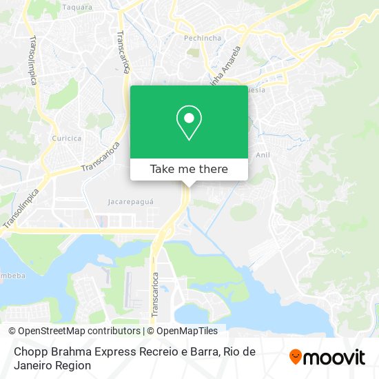 Chopp Brahma Express Recreio e Barra map