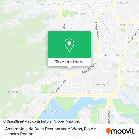 Mapa Assembleia de Deus Recuperando Vidas