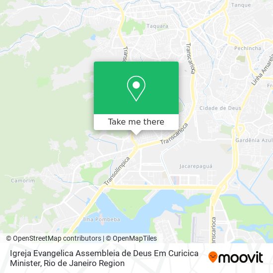 Mapa Igreja Evangelica Assembleia de Deus Em Curicica Minister