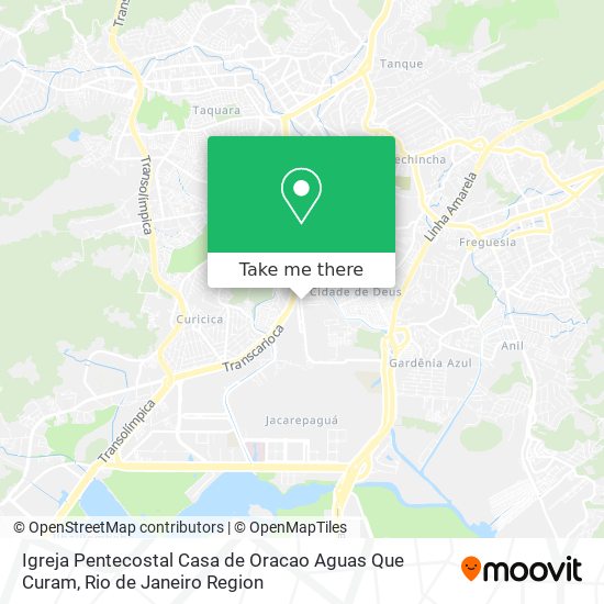 Mapa Igreja Pentecostal Casa de Oracao Aguas Que Curam