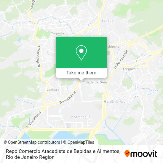 Repo Comercio Atacadista de Bebidas e Alimentos map