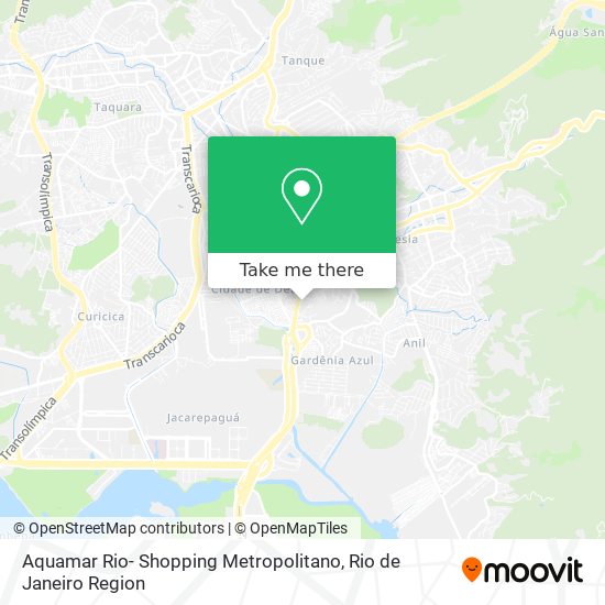Mapa Aquamar Rio- Shopping Metropolitano