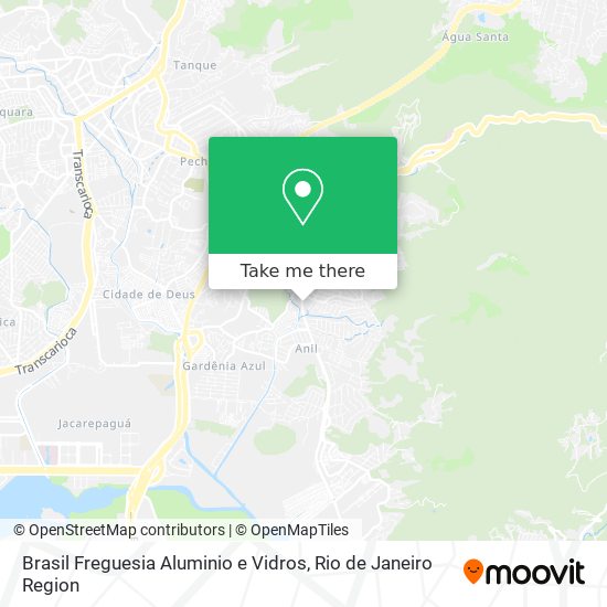 Mapa Brasil Freguesia Aluminio e Vidros