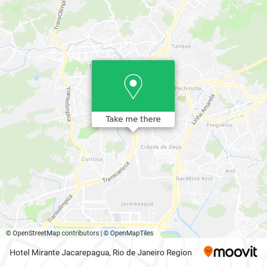 Hotel Mirante Jacarepagua map