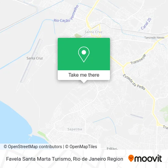 Favela Santa Marta Turismo map