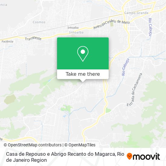 Casa de Repouso e Abrigo Recanto do Magarca map