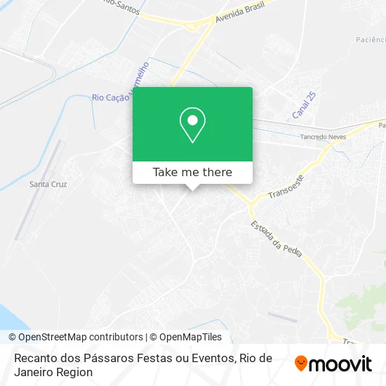 Recanto dos Pássaros Festas ou Eventos map