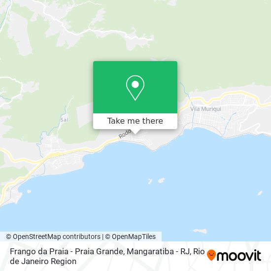 Frango da Praia - Praia Grande, Mangaratiba - RJ map
