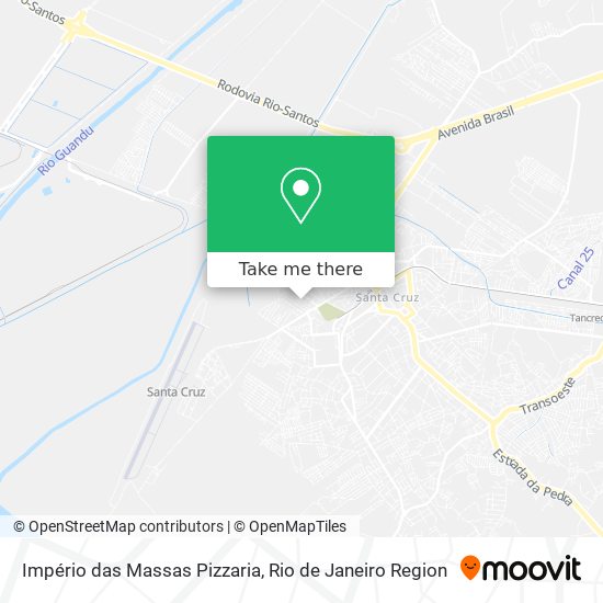 Mapa Império das Massas Pizzaria