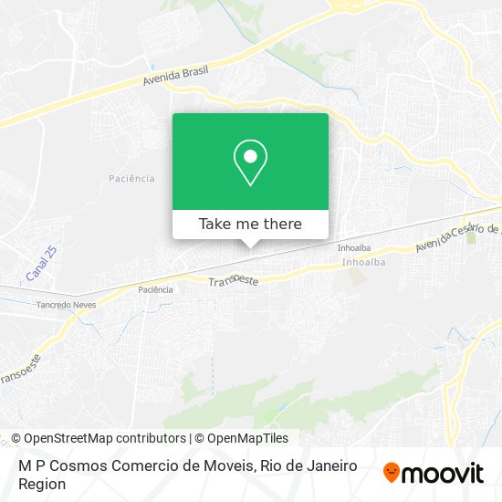 M P Cosmos Comercio de Moveis map