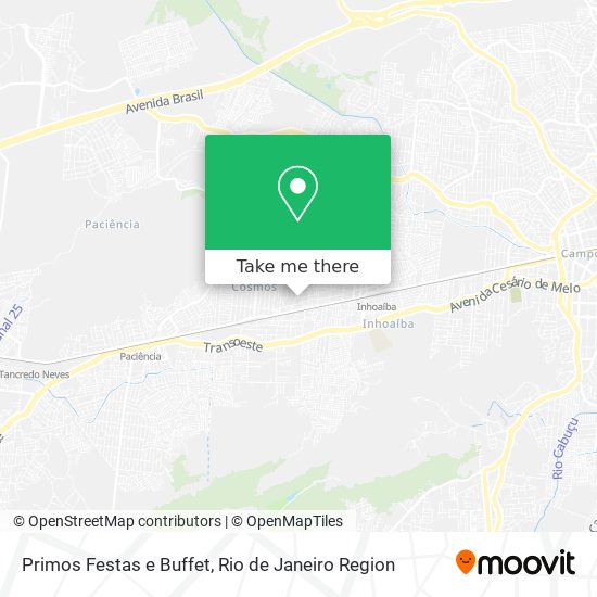 Primos Festas e Buffet map