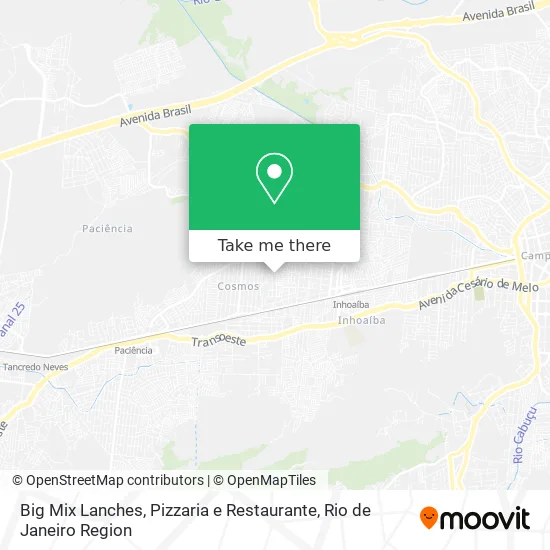 Big Mix Lanches, Pizzaria e Restaurante map