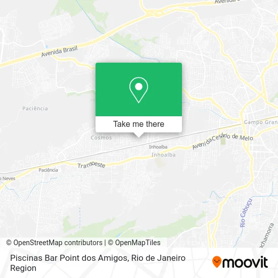 Piscinas Bar Point dos Amigos map