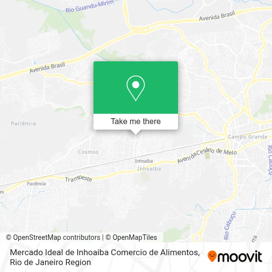 Mercado Ideal de Inhoaiba Comercio de Alimentos map