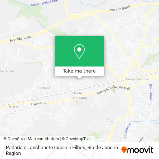 Padaria e Lanchonete Inacio e Filhos map