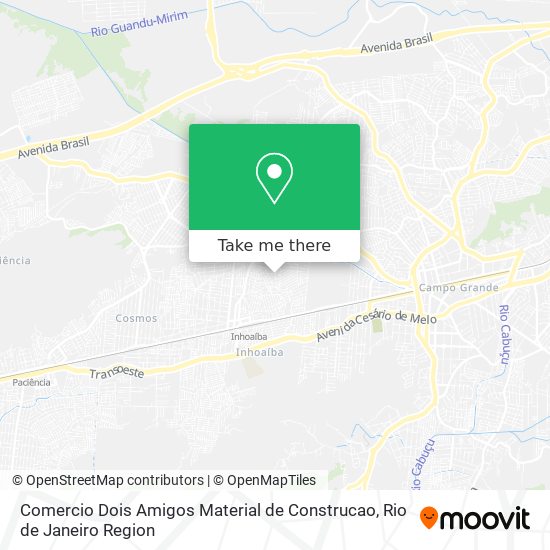 Mapa Comercio Dois Amigos Material de Construcao