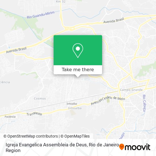 Mapa Igreja Evangelica Assembleia de Deus