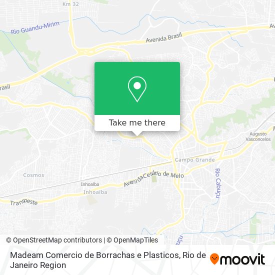 Madeam Comercio de Borrachas e Plasticos map