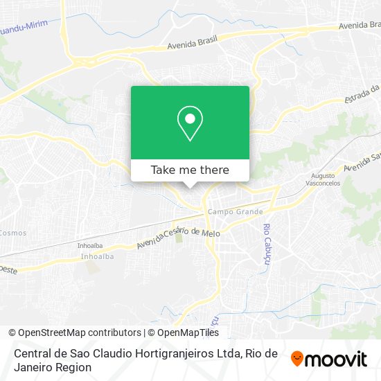 Central de Sao Claudio Hortigranjeiros Ltda map