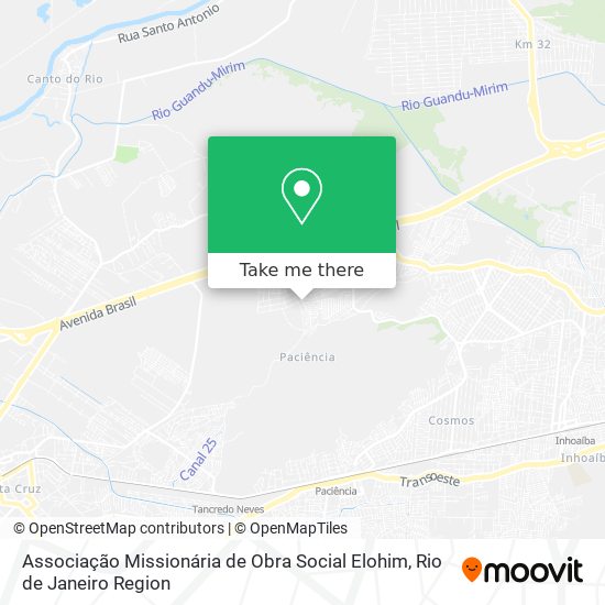 Associação Missionária de Obra Social Elohim map
