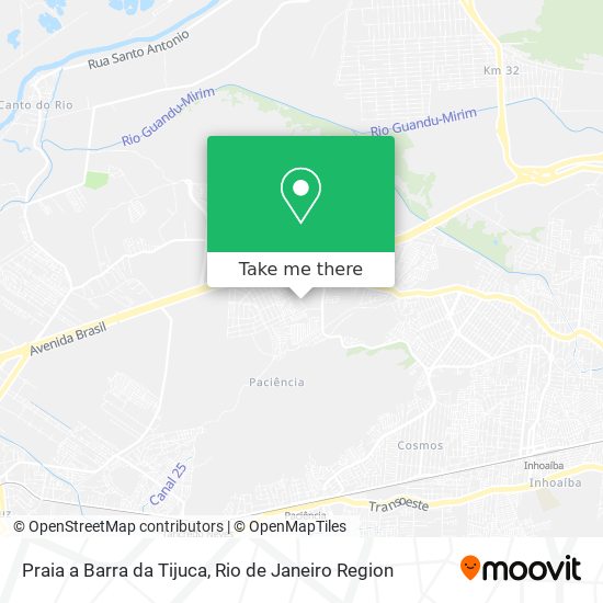 Praia a Barra da Tijuca map