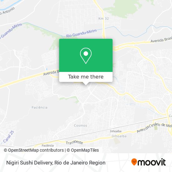 Nigiri Sushi Delivery map