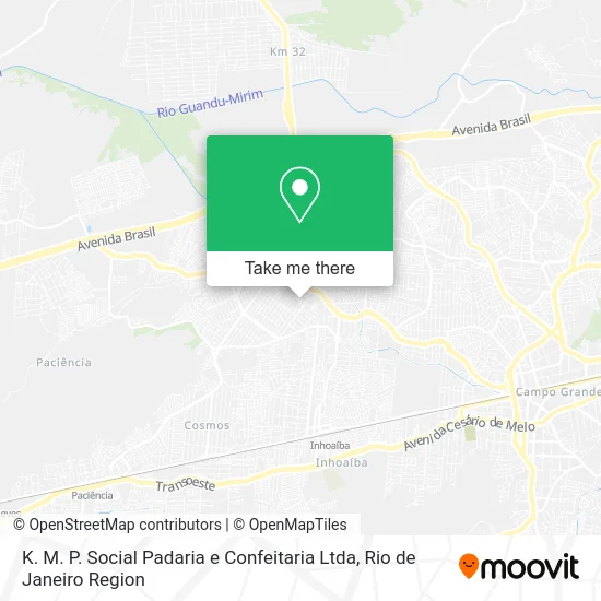 K. M. P. Social Padaria e Confeitaria Ltda map