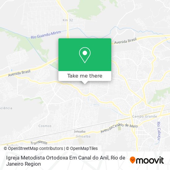 Mapa Igreja Metodista Ortodoxa Em Canal do Anil