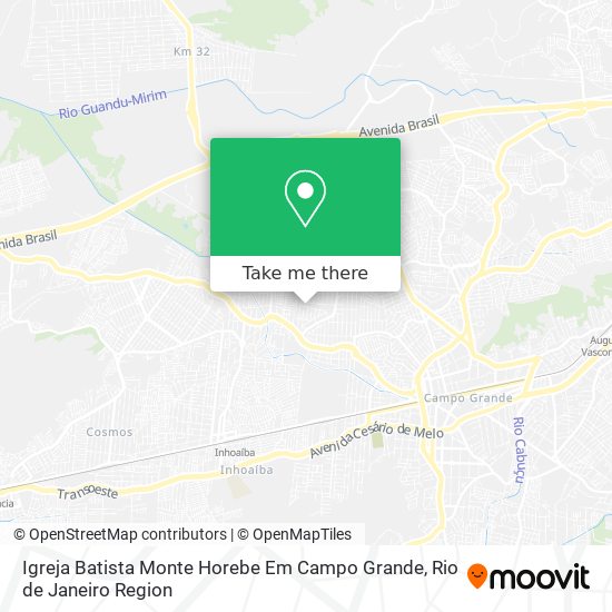 Mapa Igreja Batista Monte Horebe Em Campo Grande