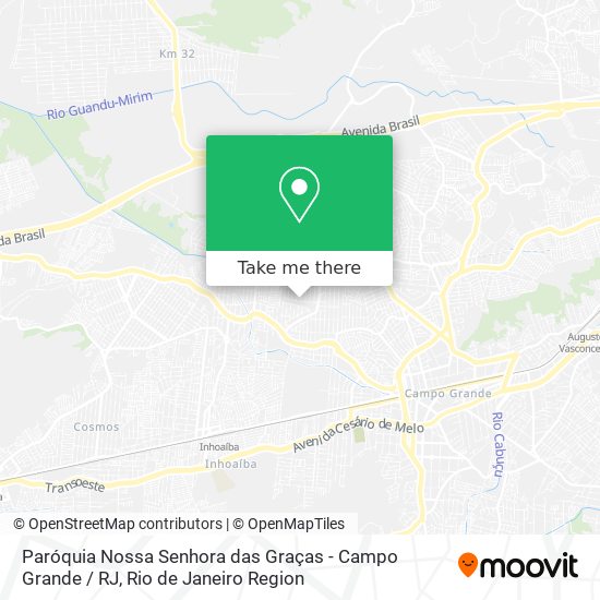 Mapa Paróquia Nossa Senhora das Graças - Campo Grande / RJ