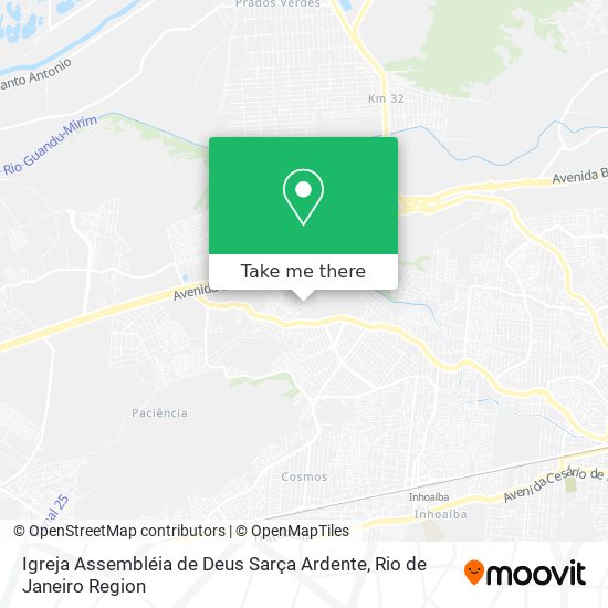 Mapa Igreja Assembléia de Deus Sarça Ardente