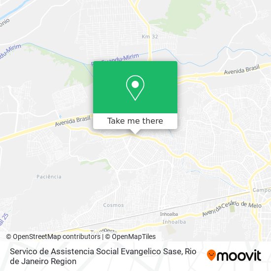 Servico de Assistencia Social Evangelico Sase map