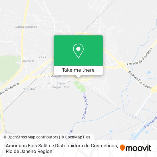 Mapa Amor aos Fios Salão e Distribuidora de Cosméticos