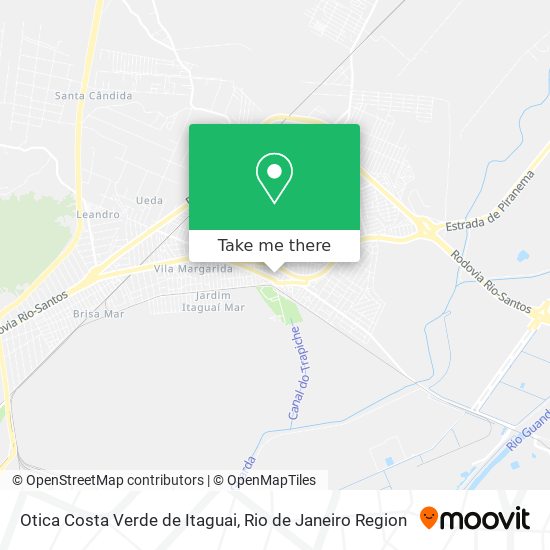 Mapa Otica Costa Verde de Itaguai