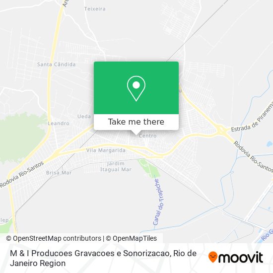 Mapa M & I Producoes Gravacoes e Sonorizacao