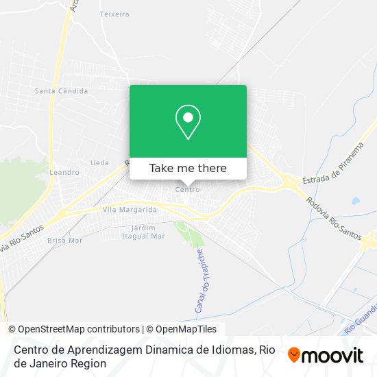 Mapa Centro de Aprendizagem Dinamica de Idiomas