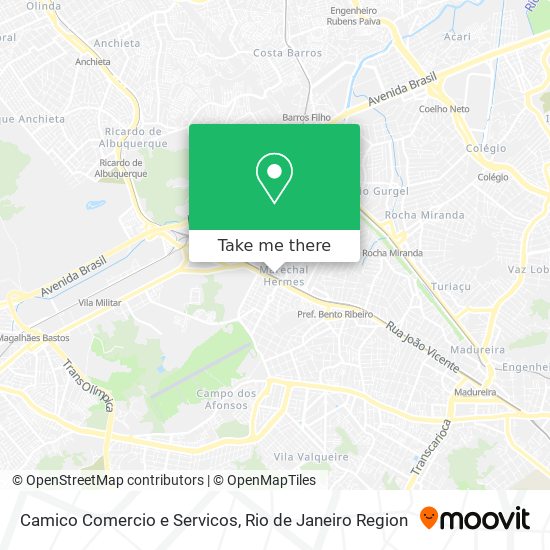 Mapa Camico Comercio e Servicos