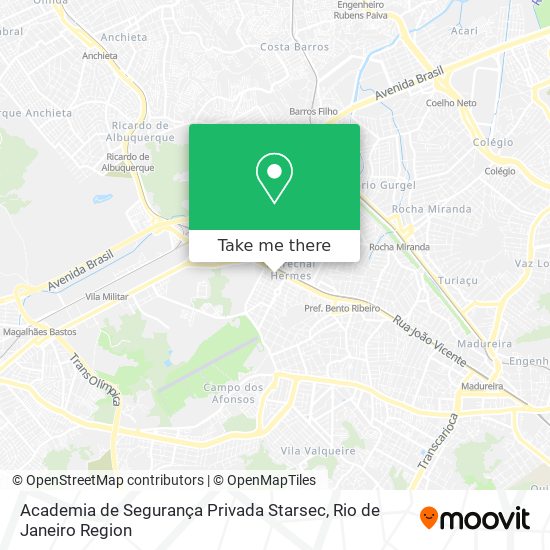 Mapa Academia de Segurança Privada Starsec