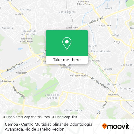 Mapa Cemoa - Centro Multidisciplinar de Odontologia Avancada