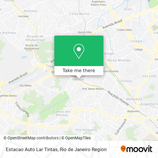 Mapa Estacao Auto Lar Tintas