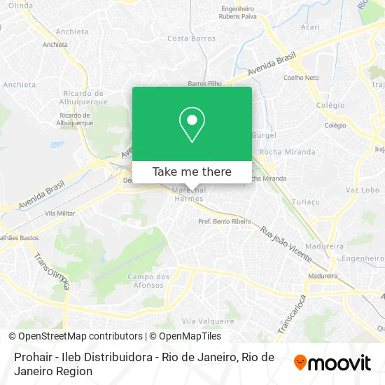 Prohair - Ileb Distribuidora - Rio de Janeiro map