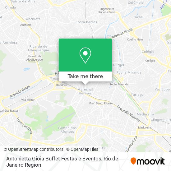 Mapa Antonietta Gioia Buffet Festas e Eventos