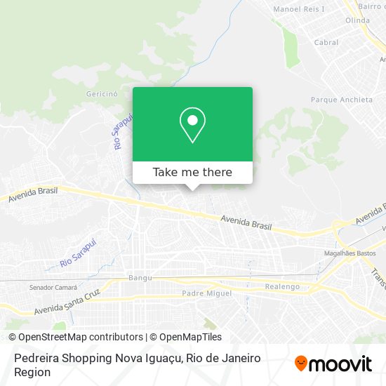 Mapa Pedreira Shopping Nova Iguaçu