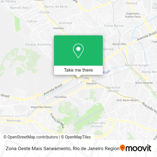 Zona Oeste Mais Saneamento map