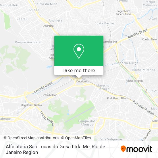 Mapa Alfaiataria Sao Lucas do Gesa Ltda Me