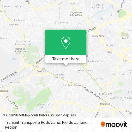 Transnil Transporte Rodoviario map