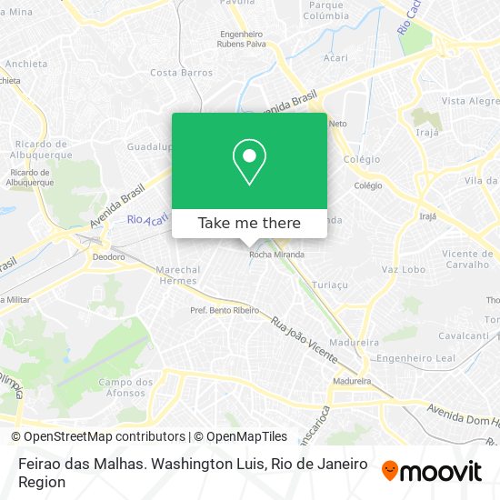 Mapa Feirao das Malhas. Washington Luis